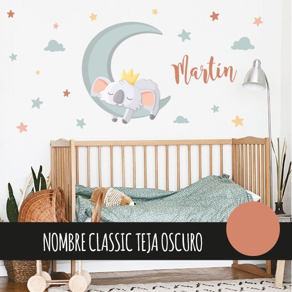 Children's decorative stickers - Koala on the moon