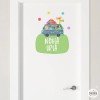 Vinils infantils amb nom - Furgo camping - Decoració infantil personalitzada