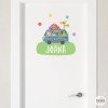 Vinils infantils amb nom - Furgo camping - Decoració infantil personalitzada