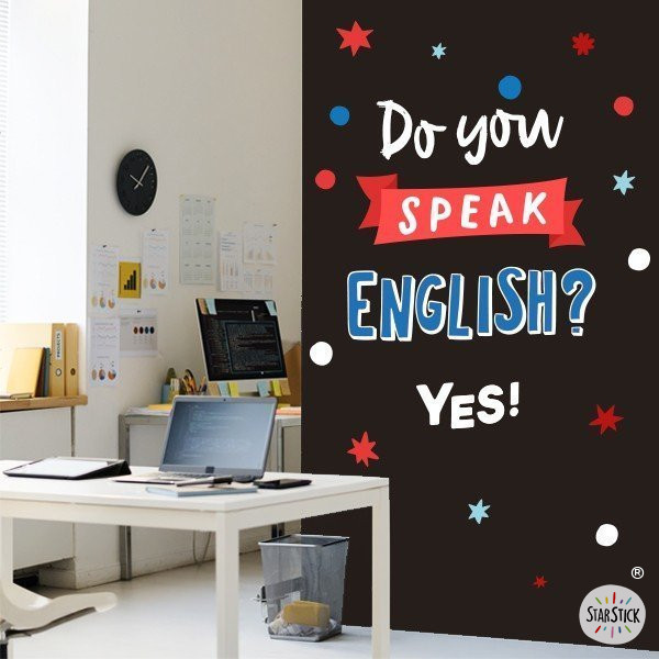 Do you speak english? - Stickers pour les académies et salles de classe d'anglais
