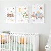3 Quadres infantils - koala dormint a la branca - Decoració personalitzable per a nadons