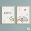 Pack amb 2 làmines personalitzables - Koala dormint a la branca - Decoració per a nadó