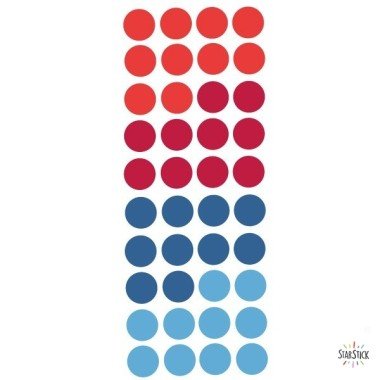 Confetti in blue and red tones - Decorative stickers for walls