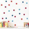 Confetti in blue and red tones - Decorative stickers for walls