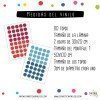 Mini confettis dans les tons bleus et rouges - Sticker décoratif pour murs