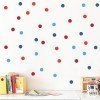 Mini confetti in blue and red tones - Decorative stickers for walls
