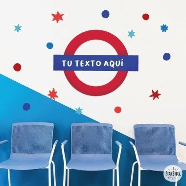 Vinilo personalizable - Estación de Metro - Vinilos para decorar aulas de inglés