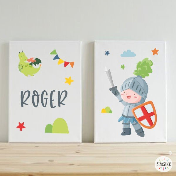 Pack with 2 framing prints - Medieval knight