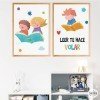 Pack of 2 decorative framing prints schools - The magical world of reading