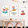 Pack de 3 làmines decoratives per a escoles - El màgic món de la lectura