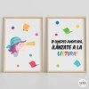 Pack de 2 làmines decoratives per a escoles - Llança't a la lectura