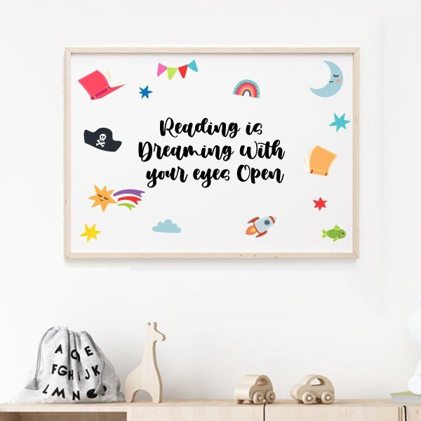 Cuadro decorativo para zonas de lectura - Leer es soñar