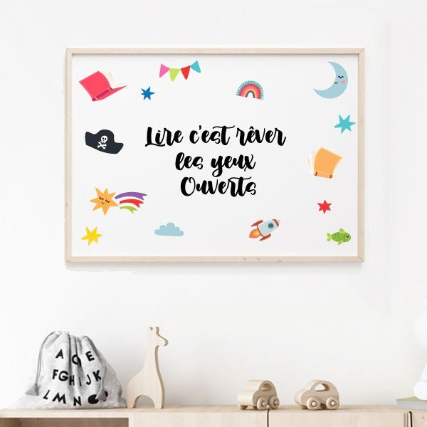 Cuadro decorativo para zonas de lectura - Leer es soñar