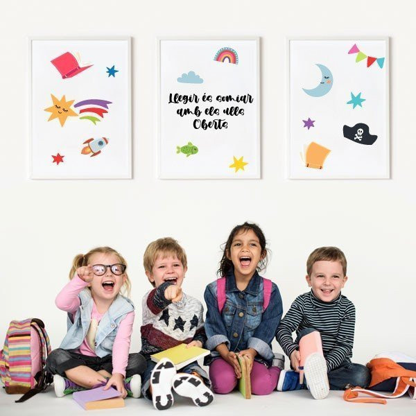 Pack de 3 làmines decoratives per a escoles - Llegir és somiar