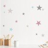 85 Stars grey rose combination - Decorative wall decals - Children's decoration