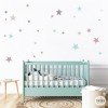 85 estrelles combinació rosa gris - Vinils decoratius - Decoració infantil