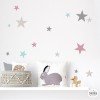 85 Stars grey rose combination - Decorative wall decals - Children's decoration