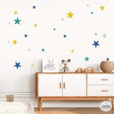 85 Estrellas combinación Mostaza - Vinilos decorativos - Decoración infantil