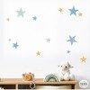 85 étoiles combinaison Bleu et orange - Stickers décoratifs - Décoration pour enfants