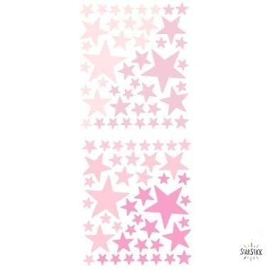 85 Stars pink combination - Decorative wall decals - Children's decoration