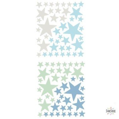 85 étoiles combinaison Mint - Stickers décoratifs - Décoration pour enfants