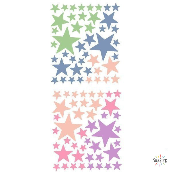 85 étoiles Candy. Stickers décoratifs pour chambres d'enfants