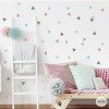 Vinils decoratius - Combinació de triangles Rosa gris - Decoració infantil i juvenil
