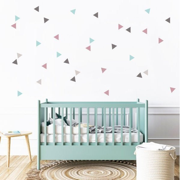 Wall decals - Triangles combination Grey rose - Children and youth decoration