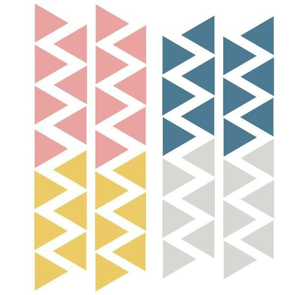 Triángulos combinación Vintage. Vinilos decoración infantil y juvenil