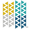 Triangles combinaison Moutarde - Stickers décoration murs