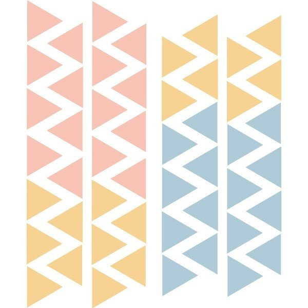 Wall decals - Triangles combination Ocher - Children and youth decoration