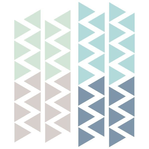 Wall decals. Triangles combination Mint. Children and youth decoration