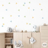 Painted-effect wall stickers – Jungle triangle design in natural tones – Kids’ and teen room décor