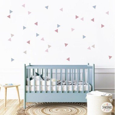 Wall decals - Triangles combination Pink - Children and youth decoration