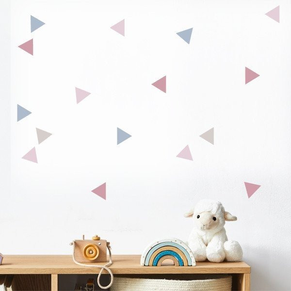 Vinils decoratius - Combinació de triangles Rosa - Decoració infantil i juvenil