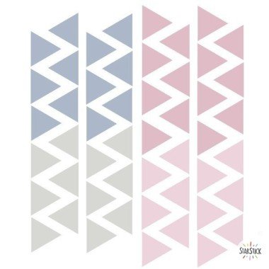 Wall decals - Triangles combination Pink - Children and youth decoration
