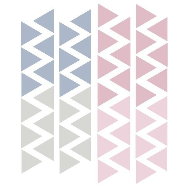 Vinils decoratius - Combinació de triangles Rosa - Decoració infantil i juvenil