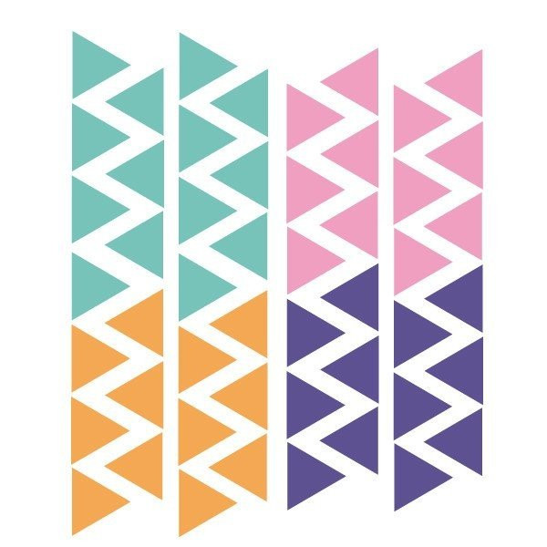 Wall decals - Triangles combination Retro - Children and youth decoration