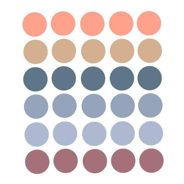 Wall decals - Confetti earth and blue