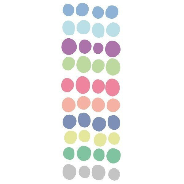 Irregular pastel confetti. Decorative wall stickers for children's rooms