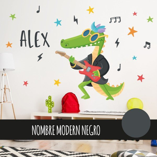 Rocker Crocodile - Stickers originaux pour décorer les espaces enfants et jeunes