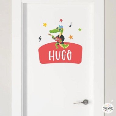 Stickers personnalisé - Rocker Crocodile – Idées pour décorer les chambres d'enfants