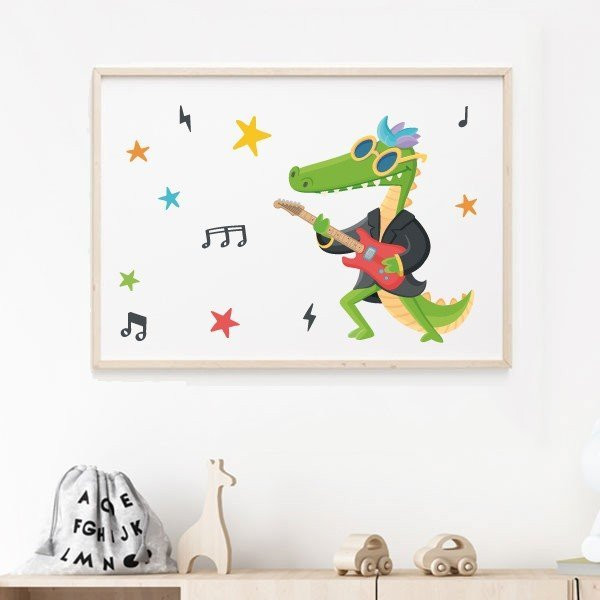 Affiche personnalisée pour enfants – Rocker Crocodile
