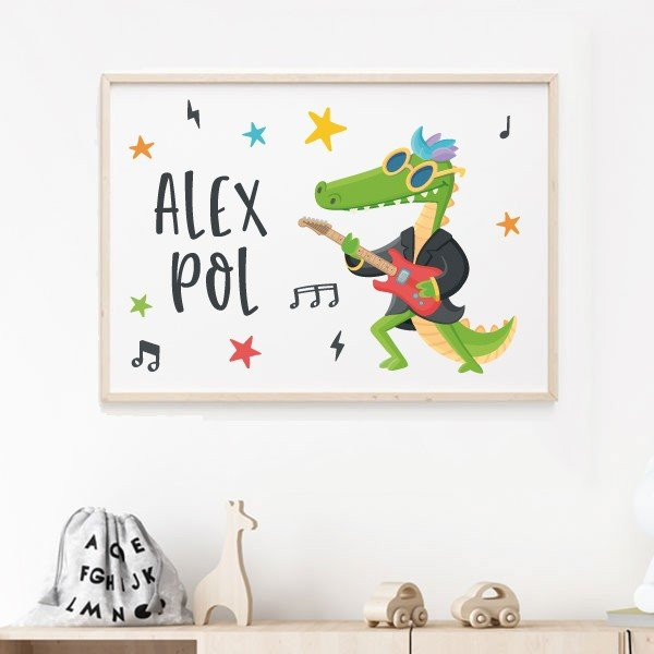 Affiche personnalisée pour enfants – Rocker Crocodile