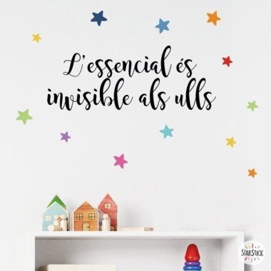 Choose language! Decorative wall decals - The essential is invisible to the eyes
