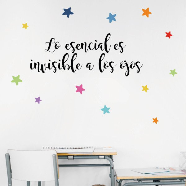 Elige idioma! Vinilos decorativos - Lo esencial es invisible a los ojos