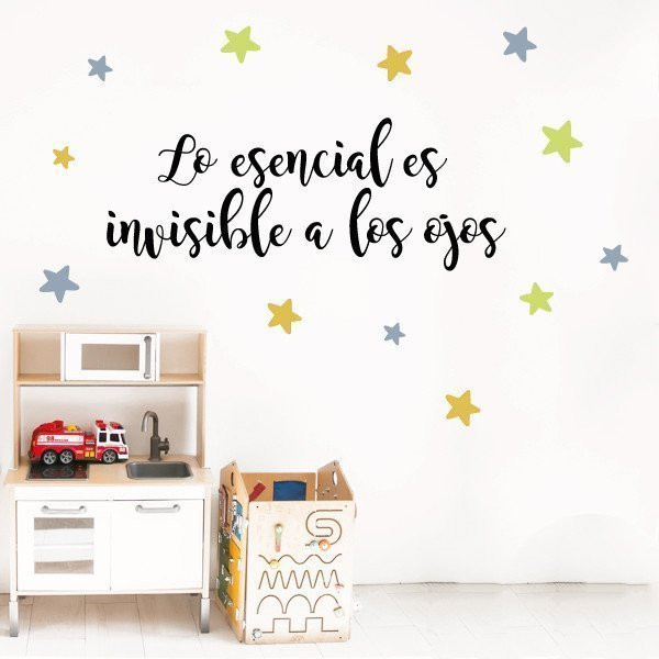 Choose language! Decorative wall decals - The essential is invisible to the eyes