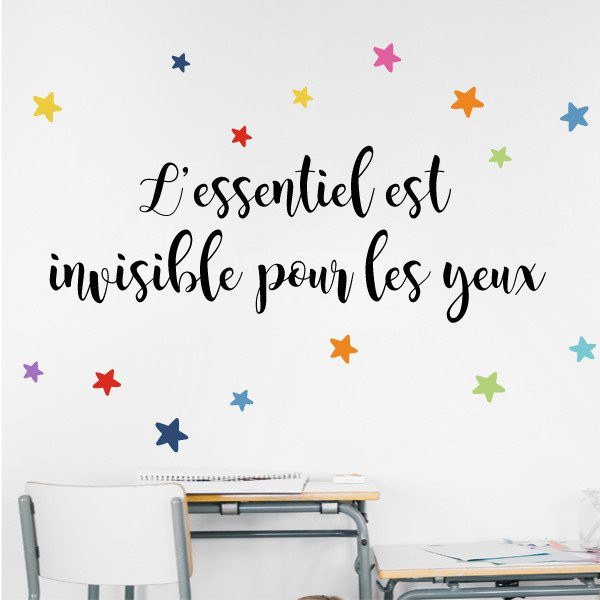 Choose language! Decorative wall decals - The essential is invisible to the eyes