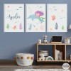 Pack de 3 Quadres infantils personalitzables - Sirena amb dofí