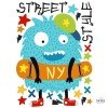 Youth stickers - Big monster skater - Decoration for youth rooms